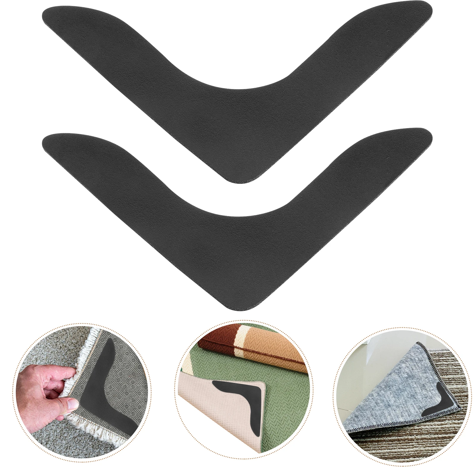 

8 Pcs Non-slip Stickers Underlay Washable Rug Tape Carpet Grippers for Doorways Floor