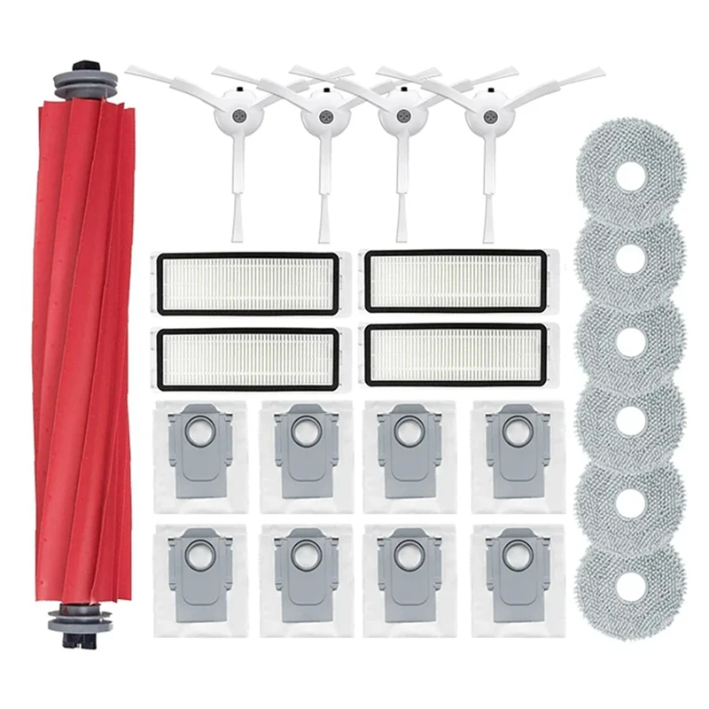 قطع غيار مكنسة كهربائية روبوت ، فرشاة جانبية رئيسية ، فلتر Hepa ، أقمشة الممسحة ، أكياس الغبار ، Roborock Q Revo ، P10 ، A7400RR