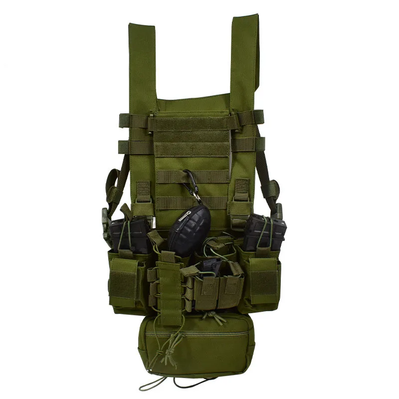 600D Tactical Chest Vest D3 Military Chest Rig Tactical Vest MOLLE System Light-weight Quick-release WarGame Paintball