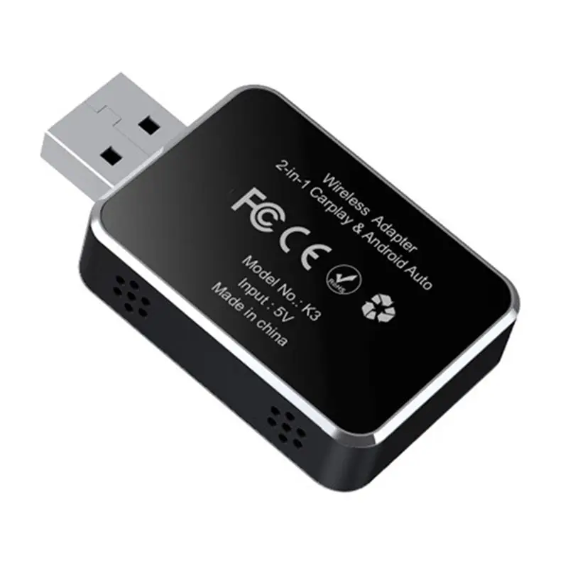 

Автомобильный адаптер 2 в 1, беспроводной, из алюминиевого сплава, для подключения к автомобилю без задержек, черный