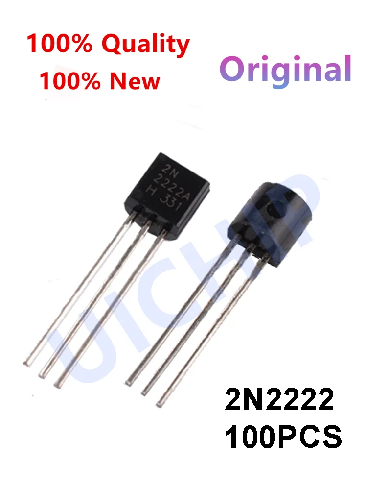 100pcs Original New 2N2222 TO-92 40V 0.8A NPN switching transistors