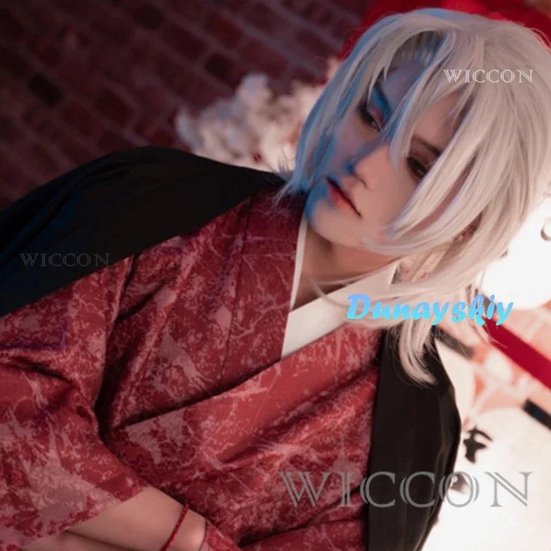 CosplayUzui Tengen الخيال أنيمي شيطان تأثيري القاتل زي تمويه الكبار الرجال تأثيري لعب الأدوار قناع عين ملابس الذكور هالوين