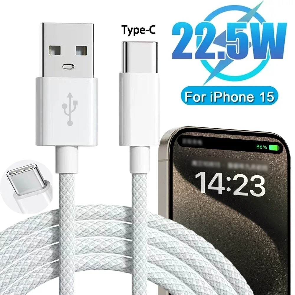 For iPhone 15/15 Pro/15 Pro Max/15 Plus Mobile Phone Fast Charging USB C Cable For Samsung Cell Phone Pharger USB Type C Cable
