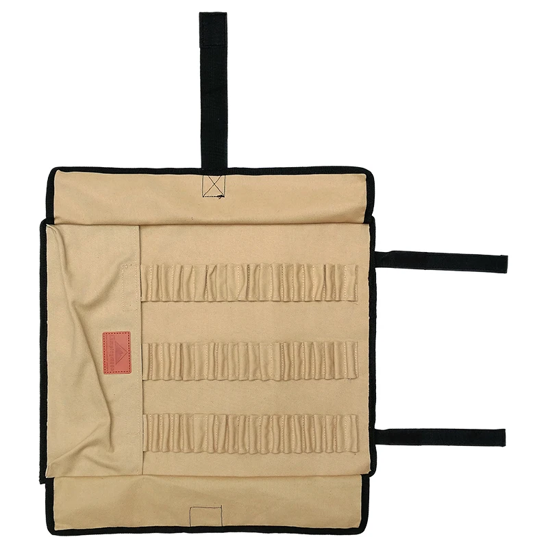 camping outdoor Strong Duty Canvas Tent Nail Storage Bag Tent Stakes Pegs Pouch (L)