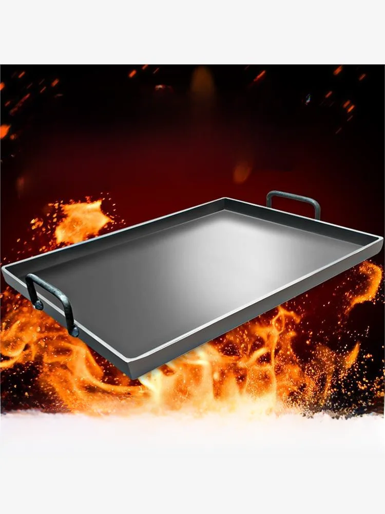 Teppanyaki Iron Plate Commercial Stall Teppanyaki Plate Household Barbecue Cold Noodles Tofu Grilled Squid Barbecue Baking Plate