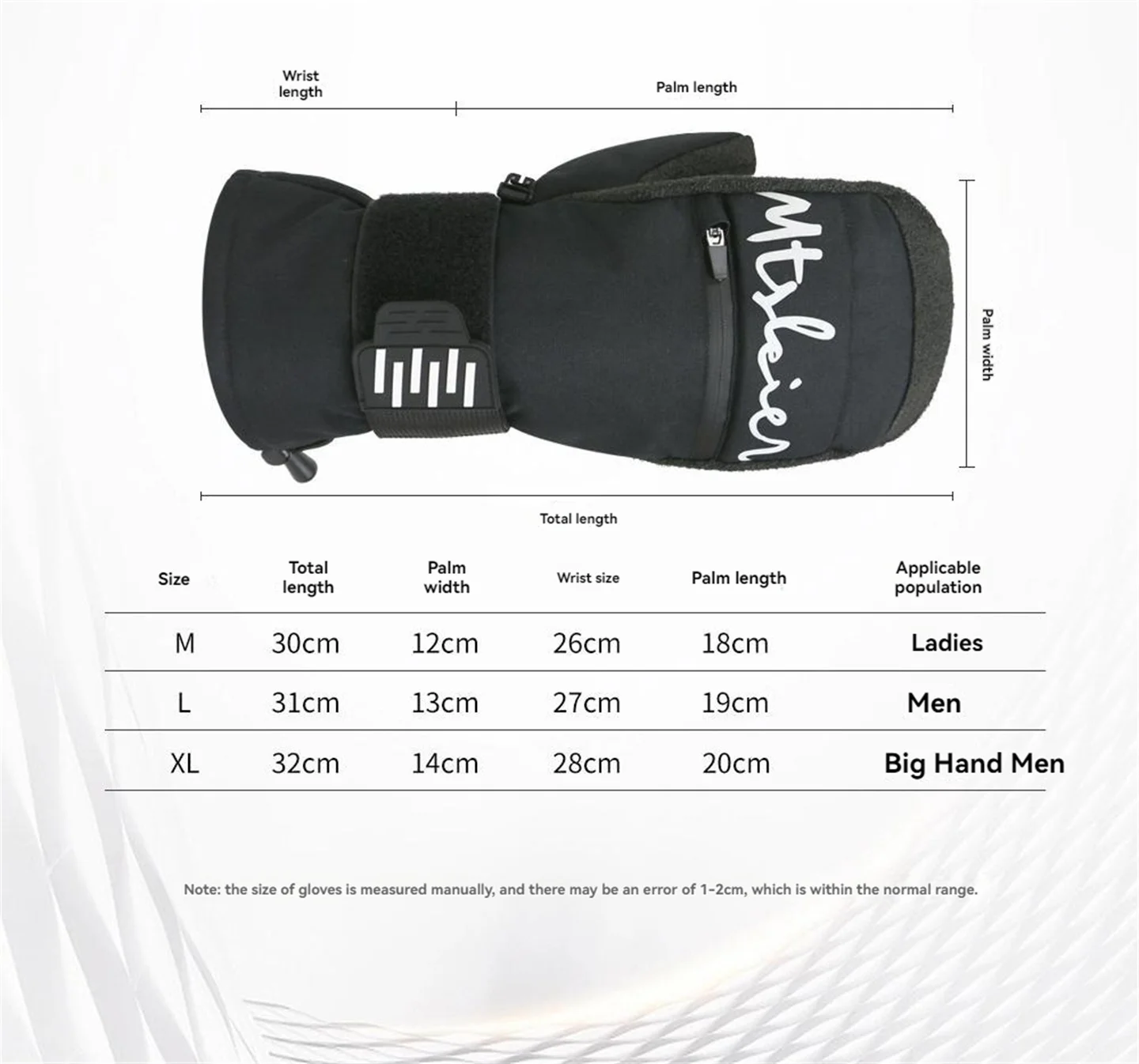 Full Palm Kevlar Ski Gloves Men Women Built-In Wrist Guard Wear-Resistant Waterproof Windproof Thermal Skiing Skating Gloves