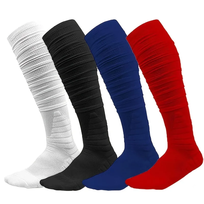 1pair Men's Football Socks, Breathable Sweat-absorbing Sock For Super Foot Bowl