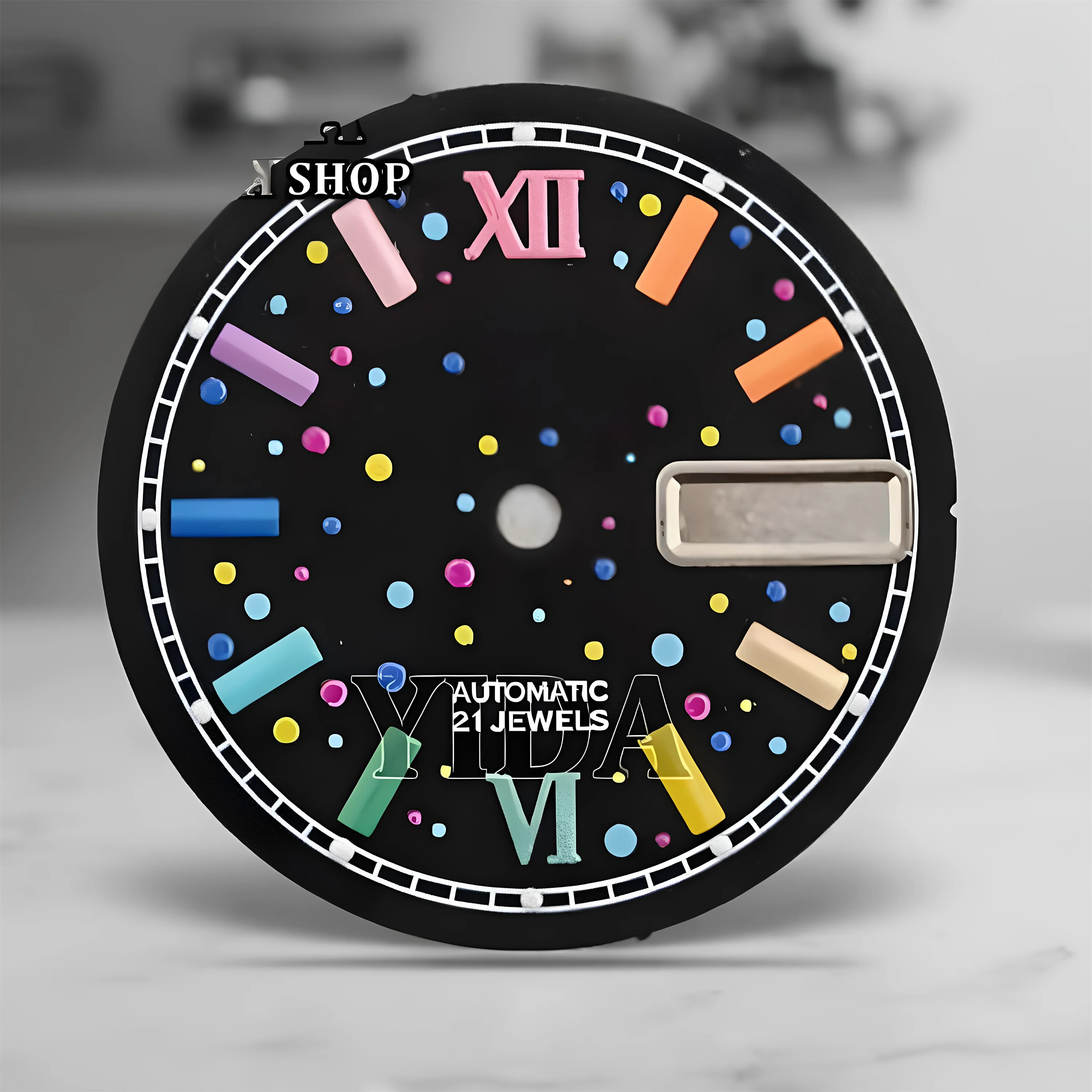 

For SKX007 28.5mm Watch Dial Green Luminous Watch Face Fit NH36 NH35 Automatic Movement High Quality Modification Watch Parts