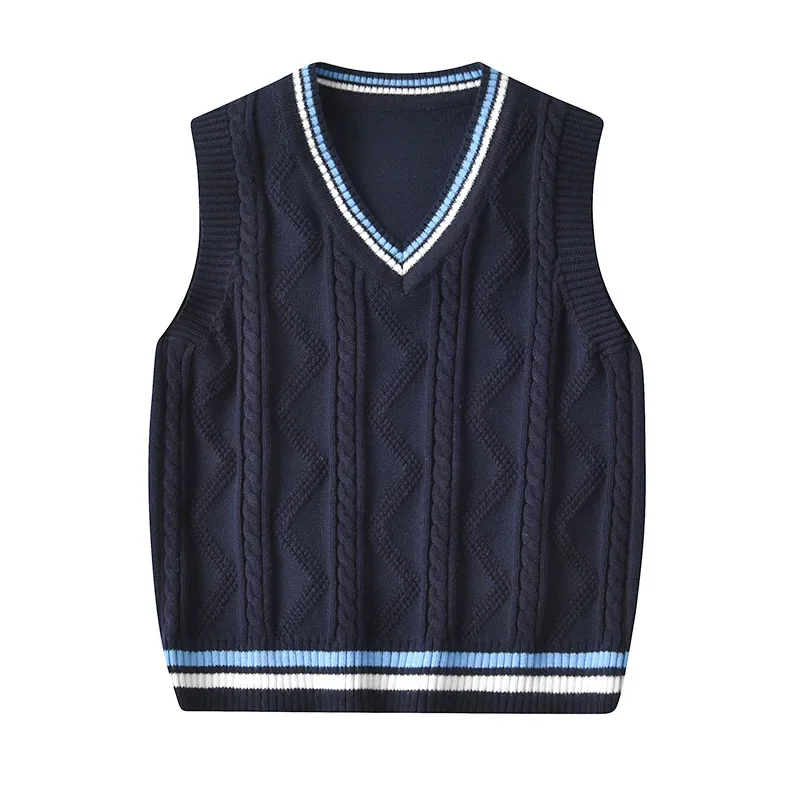 

Autumn&winter Kids Sleeveless Sweater Newborn Baby Sweater Cartoon Knitted Baby Vest For Boys&Girls School Uniform