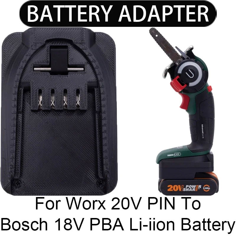 

Battery adapter/converter for Bosch 18V PBA Li-ion tools to Worx 20V 4PIN Li-ion battery adapter Power Tool Accessories