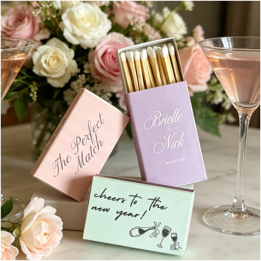 

Custom Match Boxes, Personalized Matchboxes, Logo Matchbox | Custom Wedding Favors, Party Favors