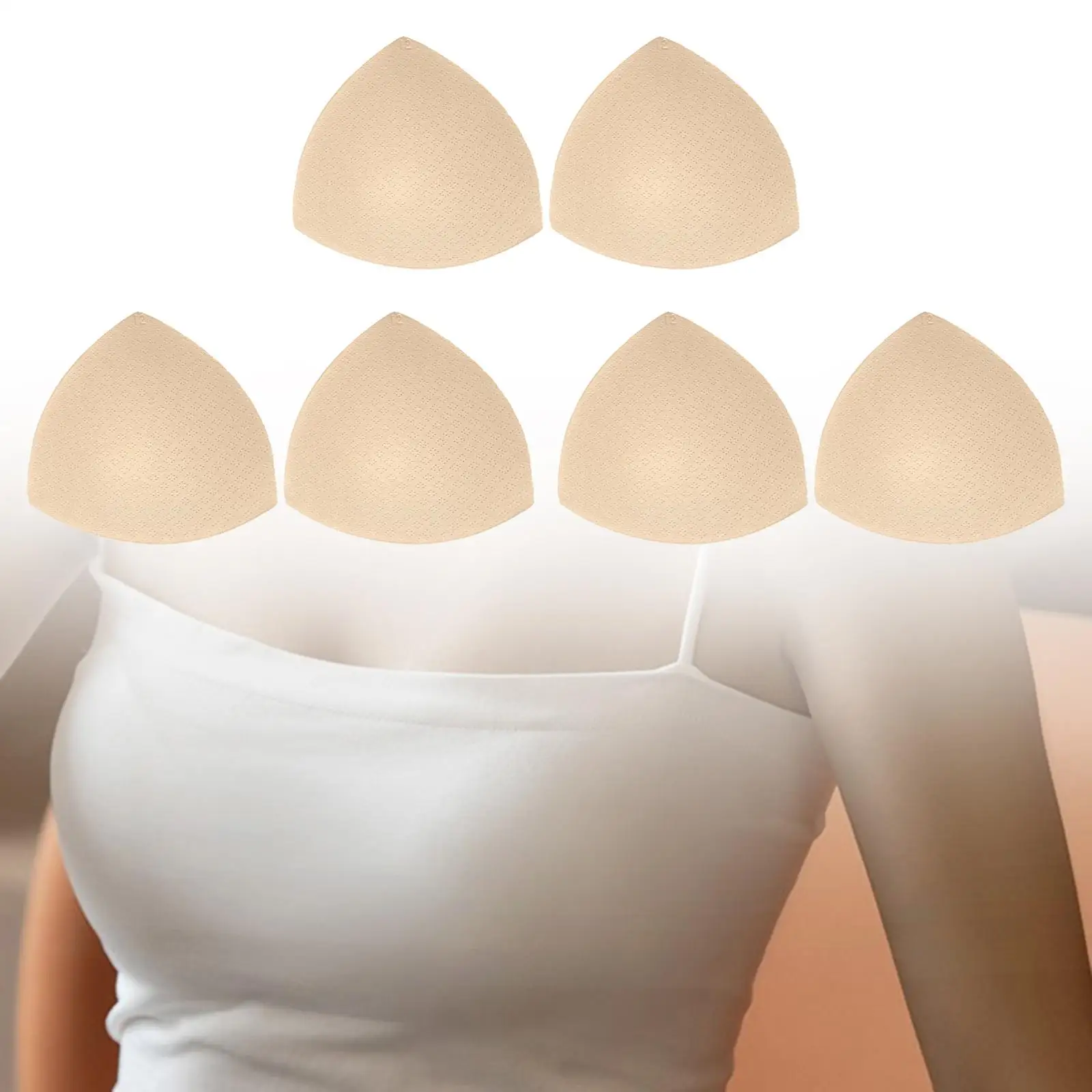 Triangle Foam Bra Insert Thin Bra Pads Inserts for Comfy Sports Replacements