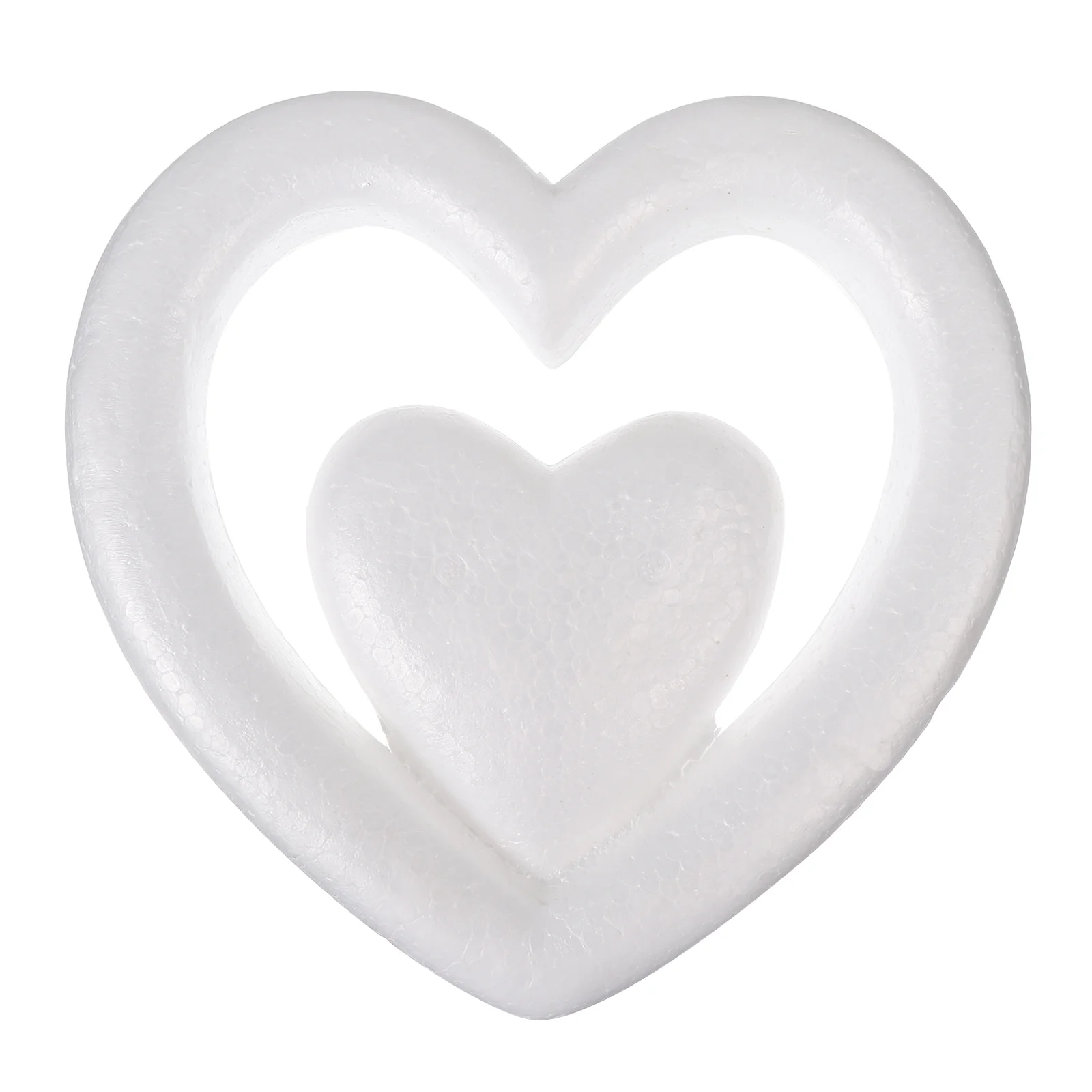 

Foam White Hearts Flower Arrangement DIY Ornament Crafts Shaped Pendant Decorate Child