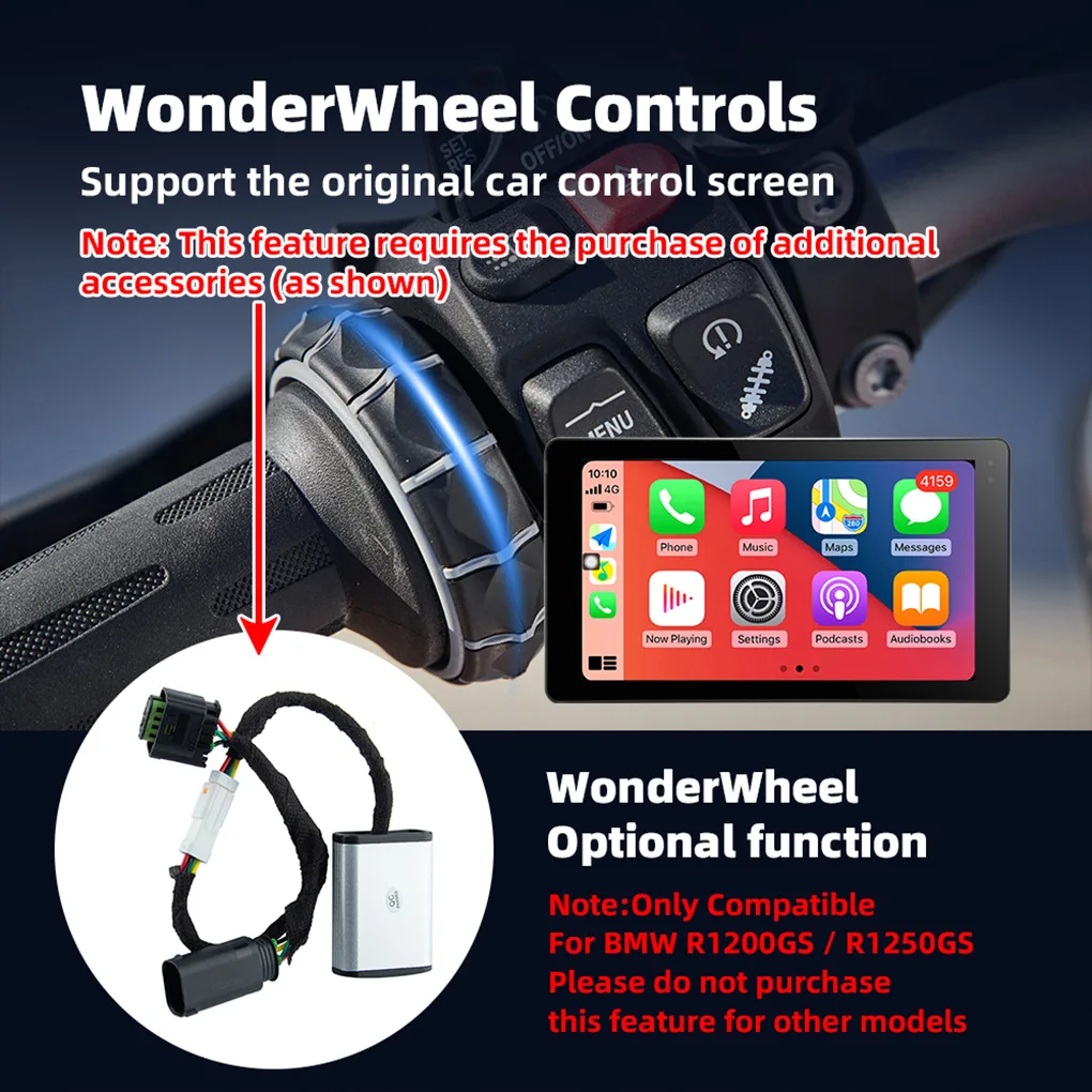 For BMW R1200GS R1250GS ADV 6.5in CarPlay Motorcycle Wireless CarPlay Android Auto Digital Dashboard Display Screen