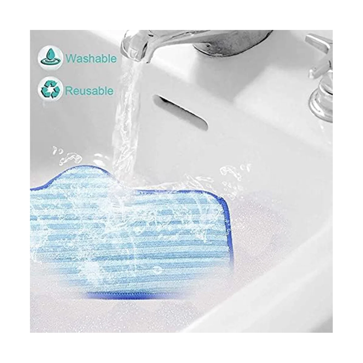 6 szt. Mata z mikrofibry nadaje się do schludnej odkurzacz parowy zmywalnej maty