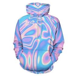 Y2K Retro Style Men's Sweatshirt Men's Printed Hoodies with colorful patterns 3d Print Pullover Hoodie Fashion Causal Tops