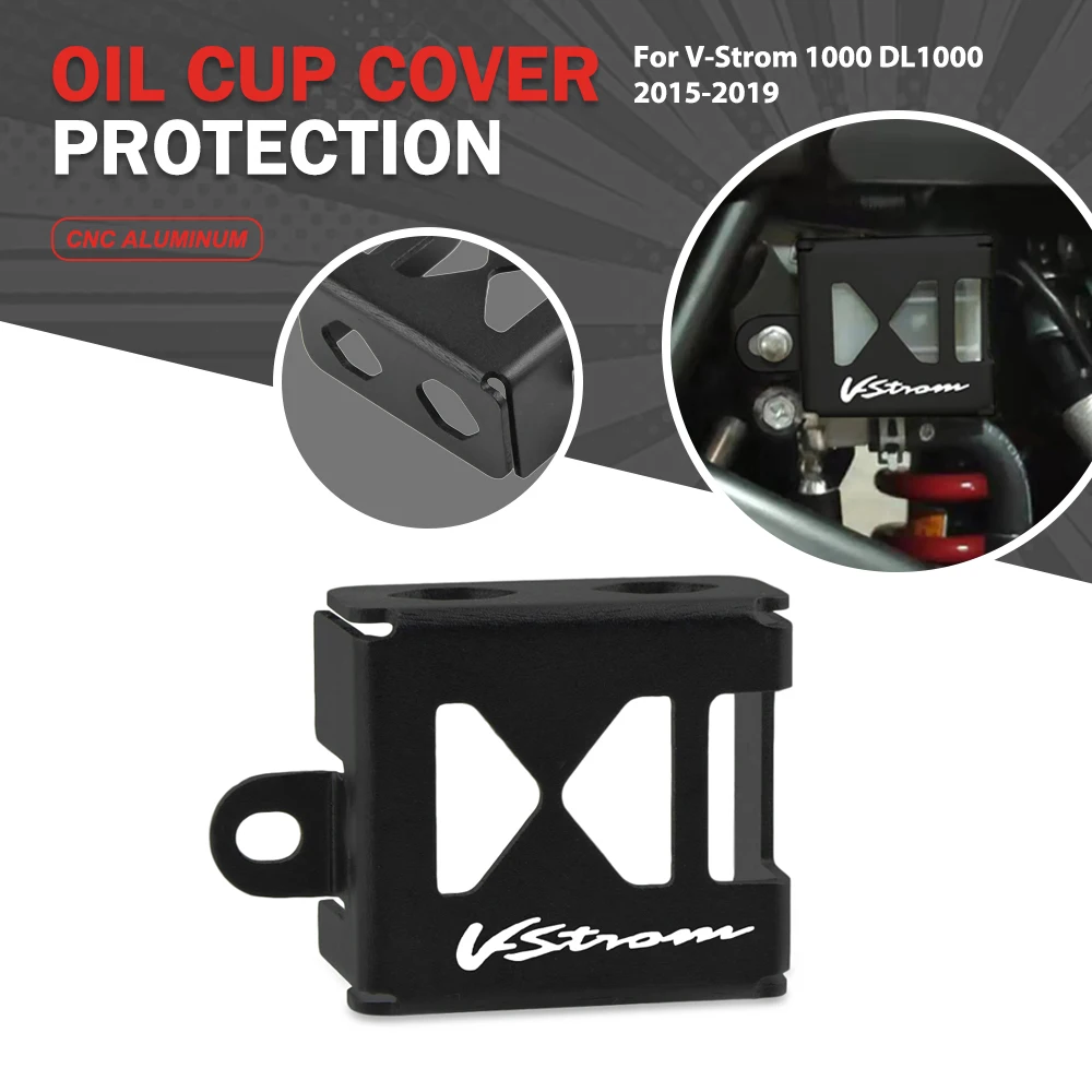 

CNC Motorcycle Rear Brake Fluid Reservoir Tank Guard Protective Cover For Suzuki V-Strom 1000 DL1000 2015 2016 2017 2018 2019