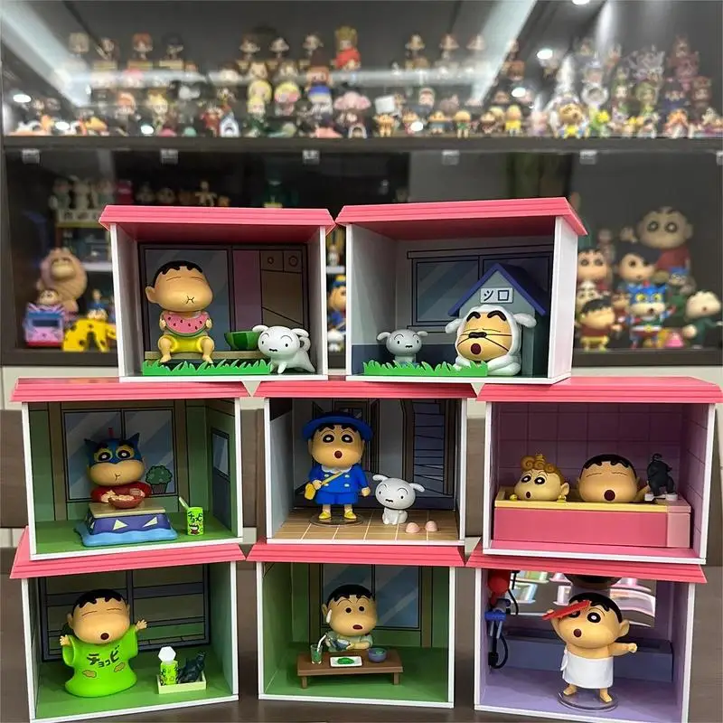 

Hot 100% Genuine 52toys Crayon Shin-Chan Kasugabe House Blind Box Hand-Made Peripheral Ornaments Gifts Anime Cute Holiday Gifts