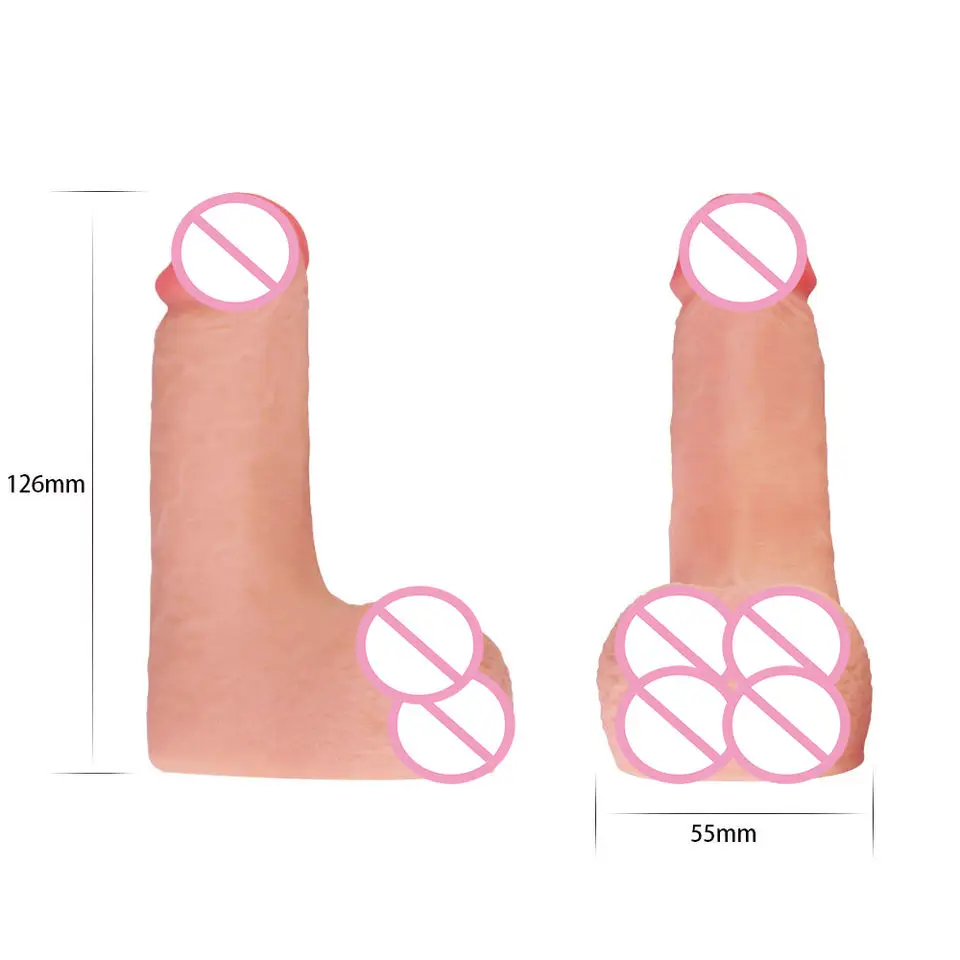 GOFLYING STP-Dildo Pequeno Curto Realista Ultra Macio, Vestido Masculino, Genitália, Transgênero, Prótese Ftm, Pênis