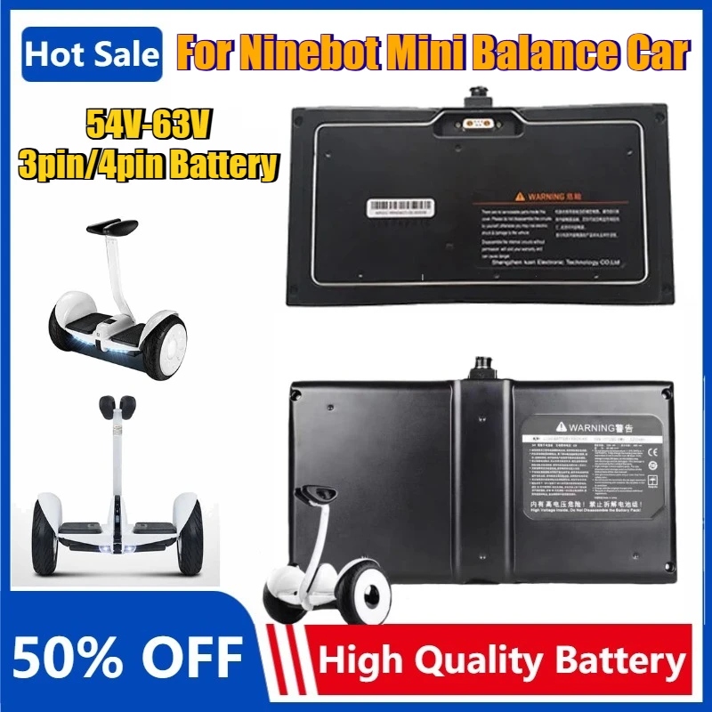 

Rechargeable Battery for Ninebot Mini 54V-63V 3pin/4pin Replacement Battery Electric Scooter Balance Car Battery Pack Baterias