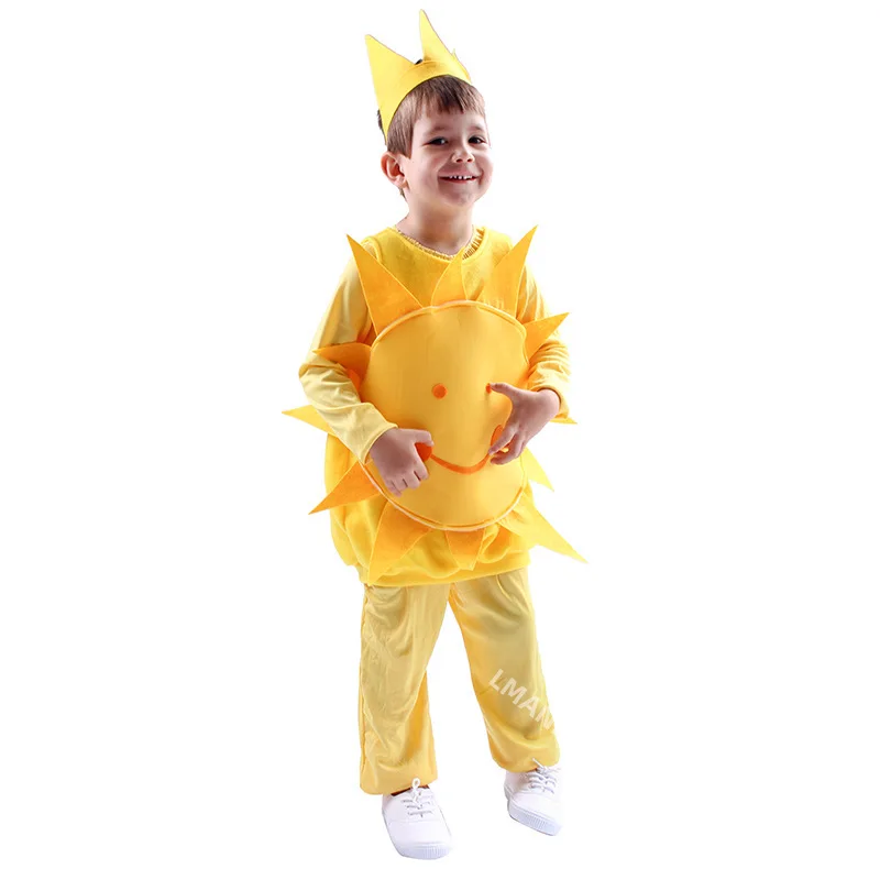 Sun Cosplay Costumes For Kids Boys Girls Halloween Costumes Sunflower Cosplay School Performance Show