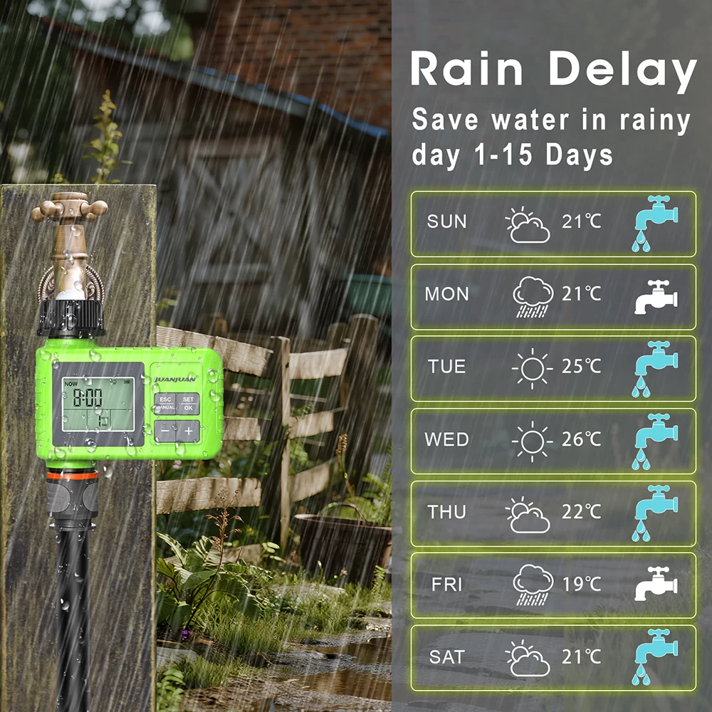 1-Outlets Smart Water Timer Si - Smart Garden Irrigation System ulasan dan harga