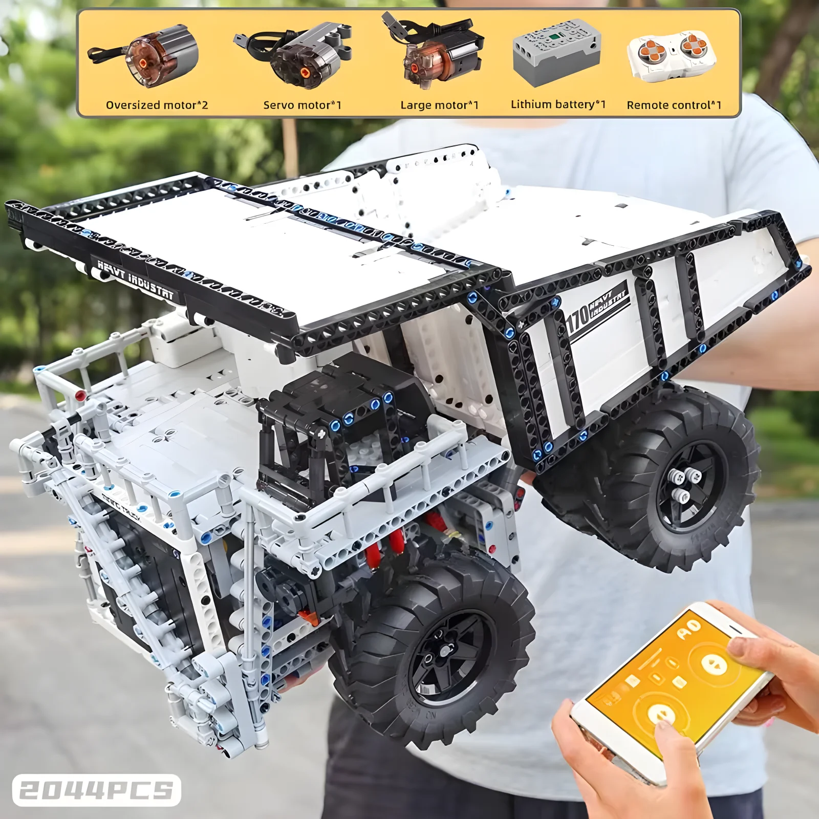 MOULD KING 13170 Technical MOC-29973 Terex T284 Mining Excavator Dump Truck Model Car DIY Building Blocks Bricks Kids Toys Gifts