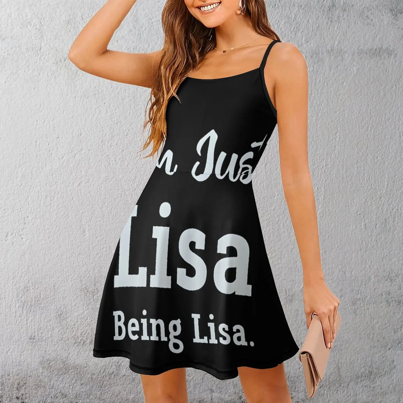 

Экзотическая женская одежда, платье на бретелях, повседневное платье Lisa's Vibes, женское платье на бретельках, забавная новинка для отпуска с графикой