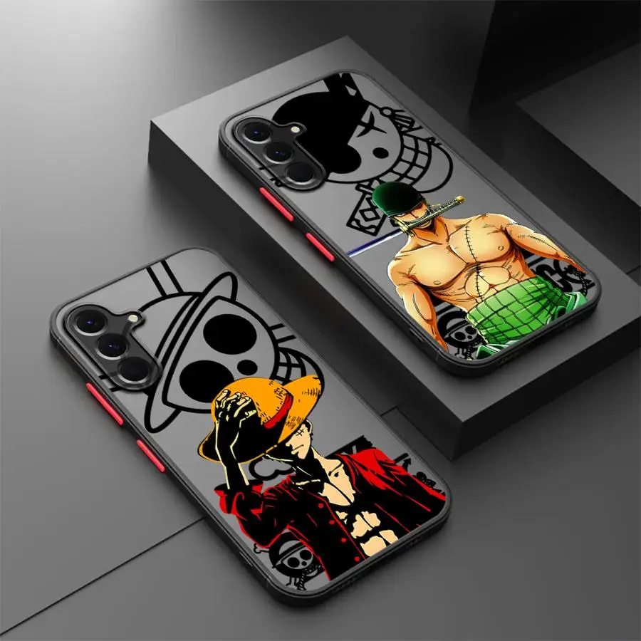 Case for Samsung Galaxy A53 A54 A25 A26 A22 A21s A35 A36 A34 A52 A56 A73 A24 Back Phone Cover One Piece Zoro Luffy