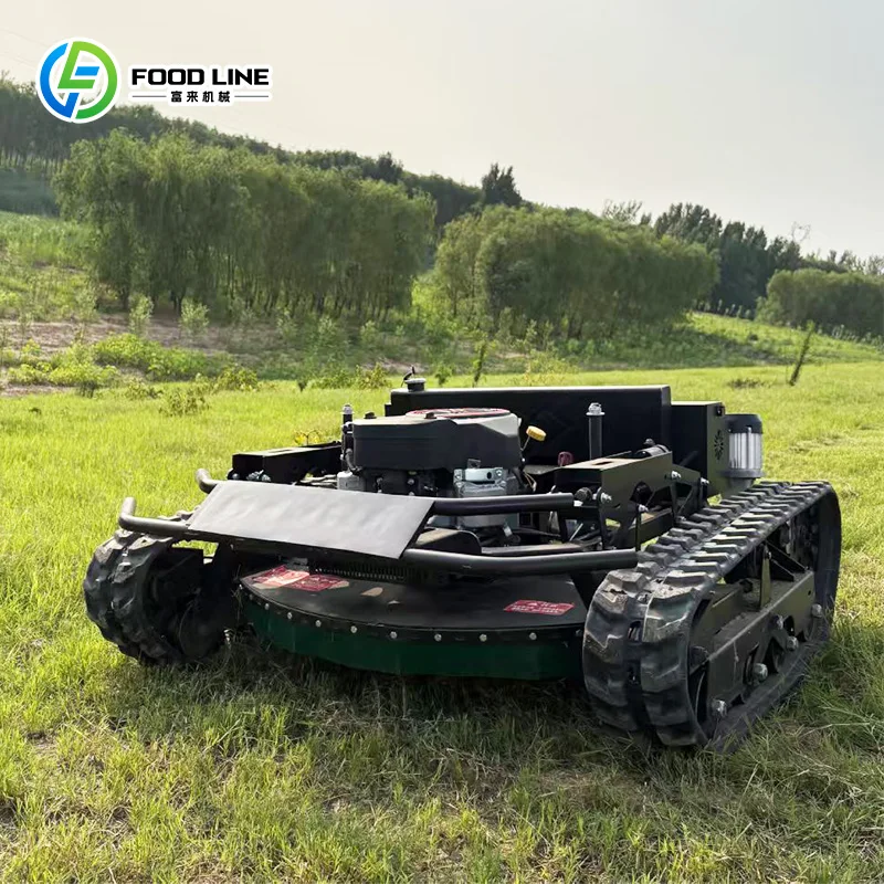 

Remote-controlled Tracked Lawnmower Suitable for 45° Slopes, Ideal for Garden, Orchard, Farm, and Backyard Maintenance.