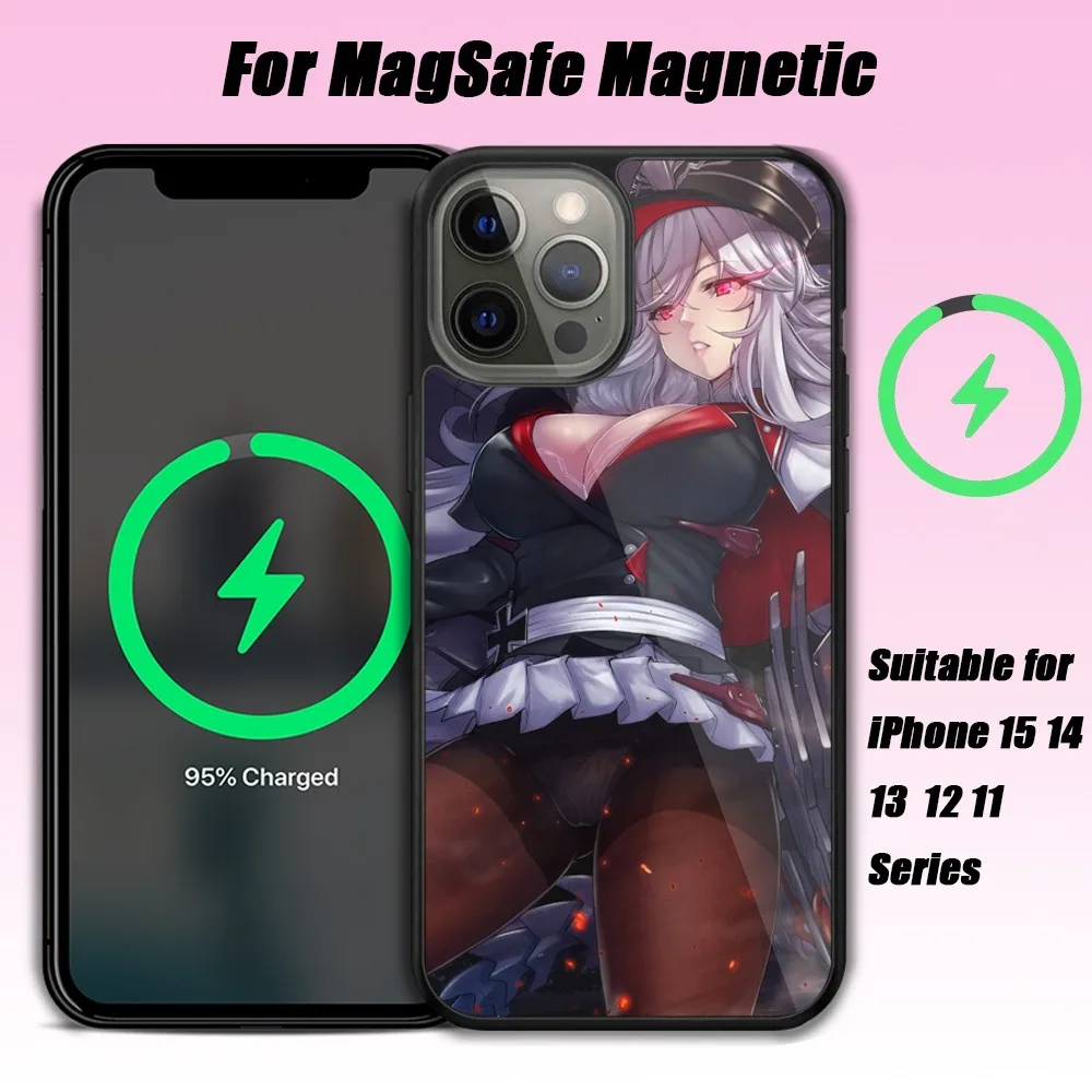 Azur Lane Game Phone Case For iPhone 15 14 13 12 11 Pro Max Plus Phone Magnetic for Macsafe Cases Cover