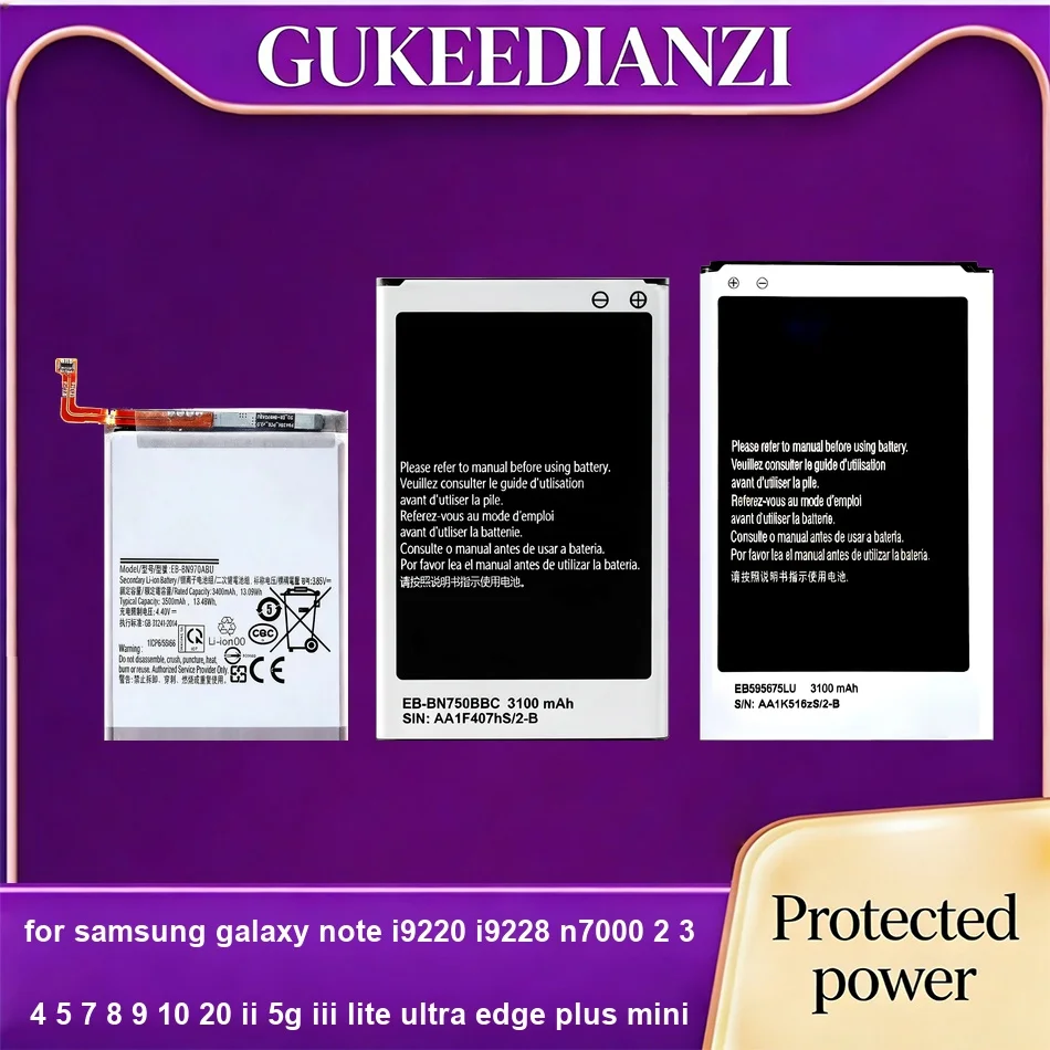 Battery EB-BN972ABU EB-BN950ABE For Samsung Galaxy Note I9220 I9228 N7000 2 3 4 5 7 8 9 10 20 II 5G Iii Lite Ultra Edge