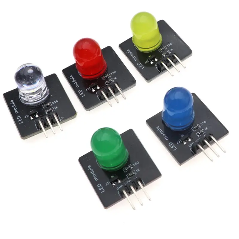 DC 3.3v-5v 10mm Light-emitting Module Led Sensor LED Indicator Light-emitting Tube Module For Arduino Red Blue Green White Light image 2
