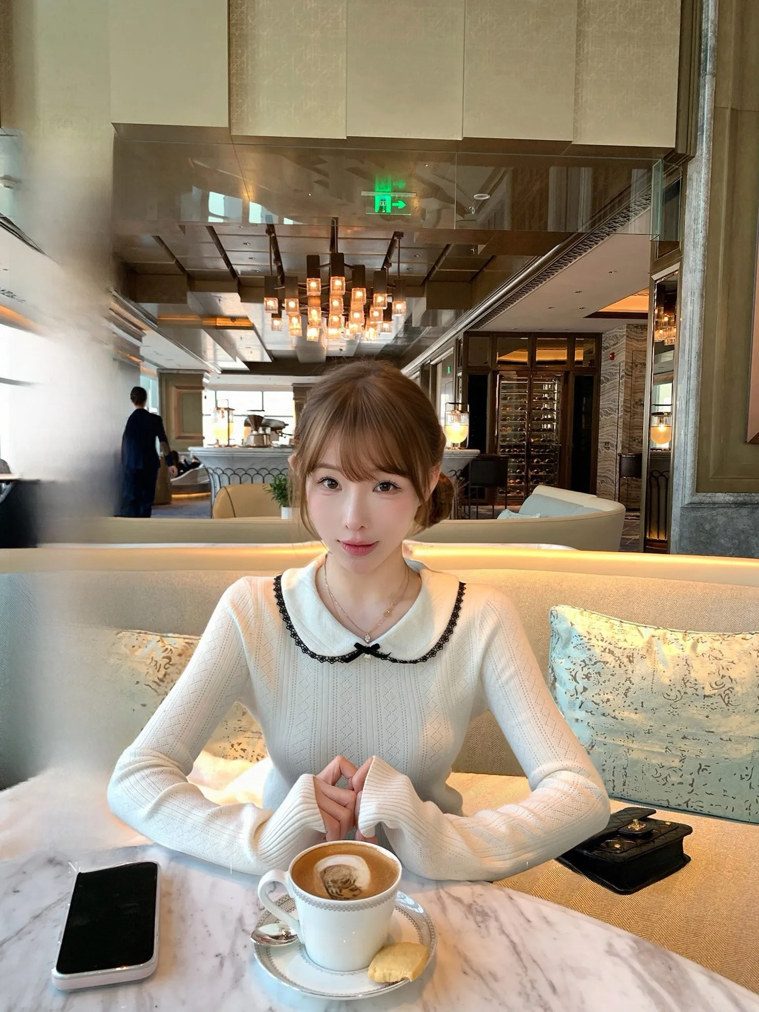 

Вязаный свитер Lukira Tokyo Newspaper с воротником-стойкой, женский, осенне-зимний, приталенный, для ношения под одеждой, мягкий, с цветочным узором