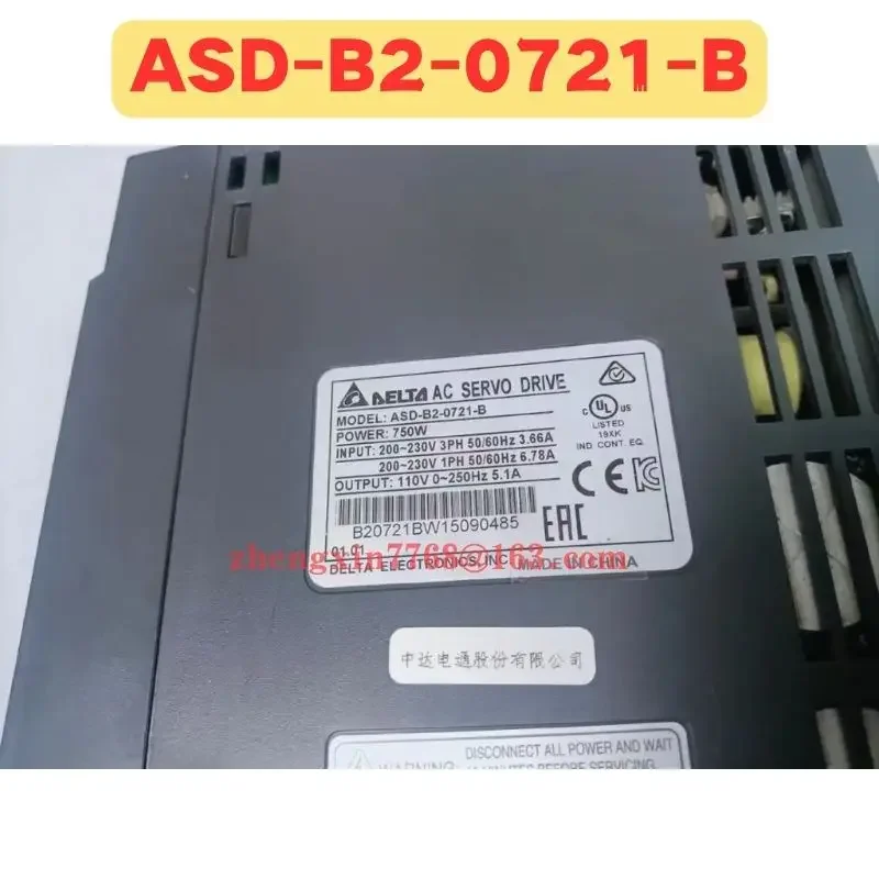تم اختبار محرك سيرفو مستعمل ASD-B2-0721-B ASD B2 0721 B وظيفة عادية بشكل جيد