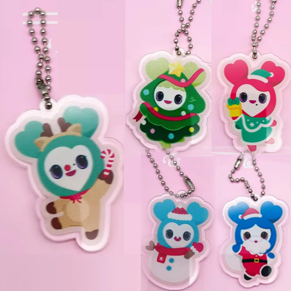 Popular Two Girls Group New Album Strategy Acrylic Keychain Cartoon Mina Character Animal Image Pendant Bag Accessories Fan Gift