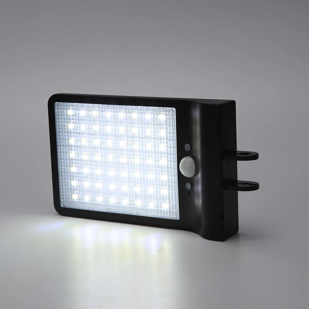 

Уличный солнечный настенный светильник с 56 светодиодами, датчиком движения и пультом дистанционного управления, для сада и безопасности