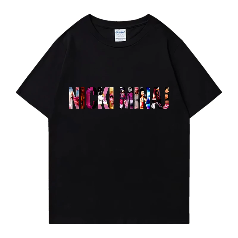 تي شيرت برسومات ألبوم نيكي ميناج للرجال والنساء ملابس كلاسيكية رائعة ملابس هيب هوب فضفاضة 100% قطن بأكمام قصيرة للجنسين تي شيرت