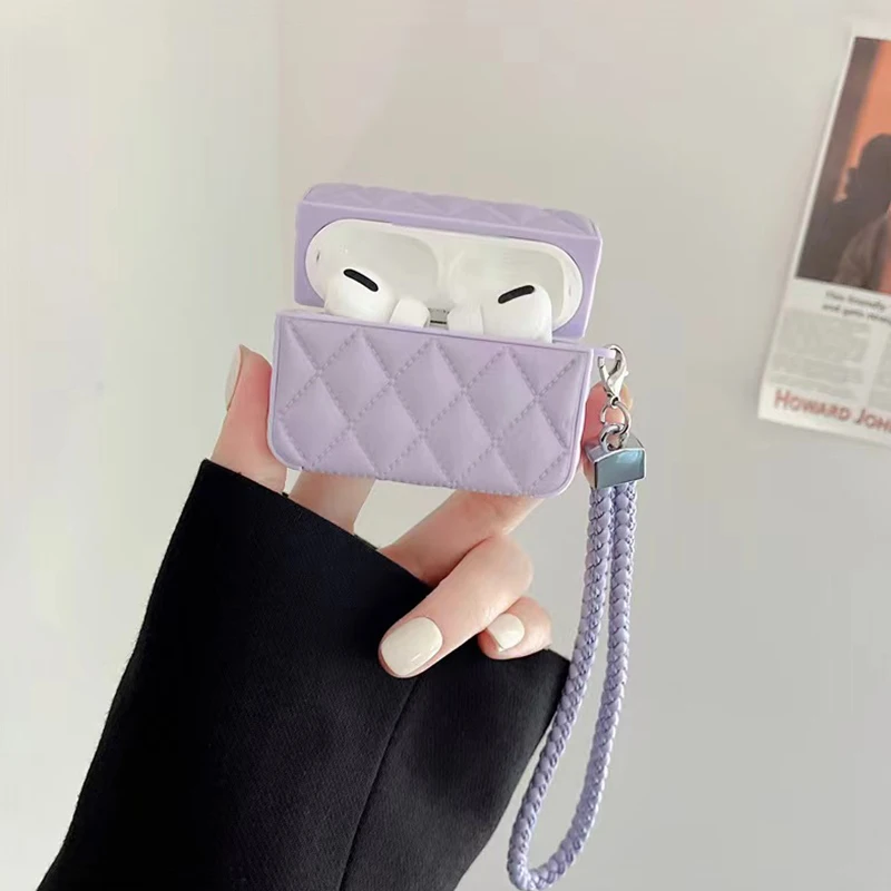 Fashionable high-end Leather PU Earphone Cover For AirPods 4 For AirPods Pro 2nd Cases For AirPods 3 2 1 Anti-lost Headphone Bag image 6