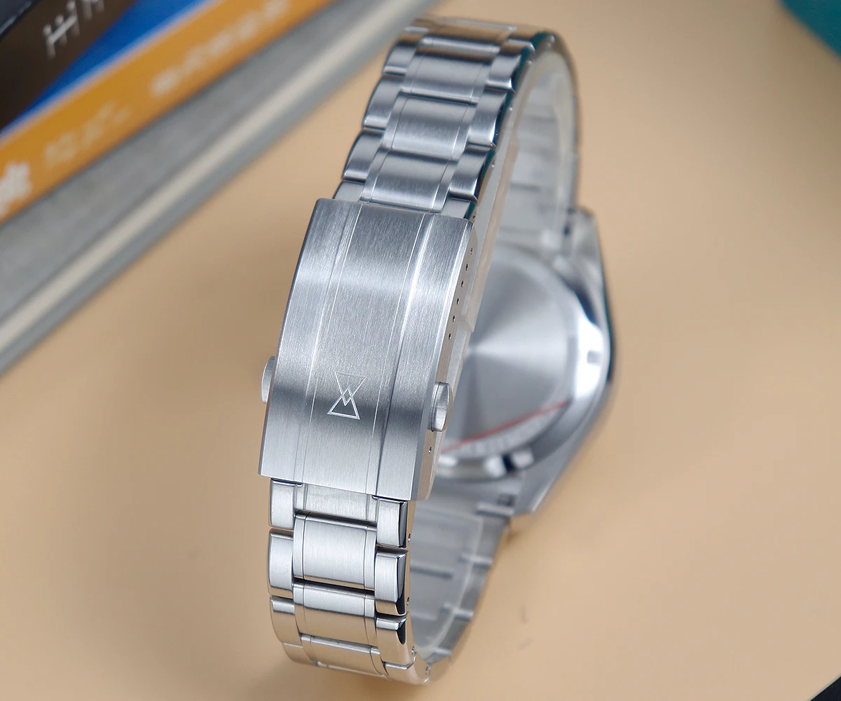 Cronos  Mechanical Men Watch 39mm Desert Pattern GMT NH34 Automatic Bubble Sapphire Glass Rubber Band 100M waterproof Wristwatch