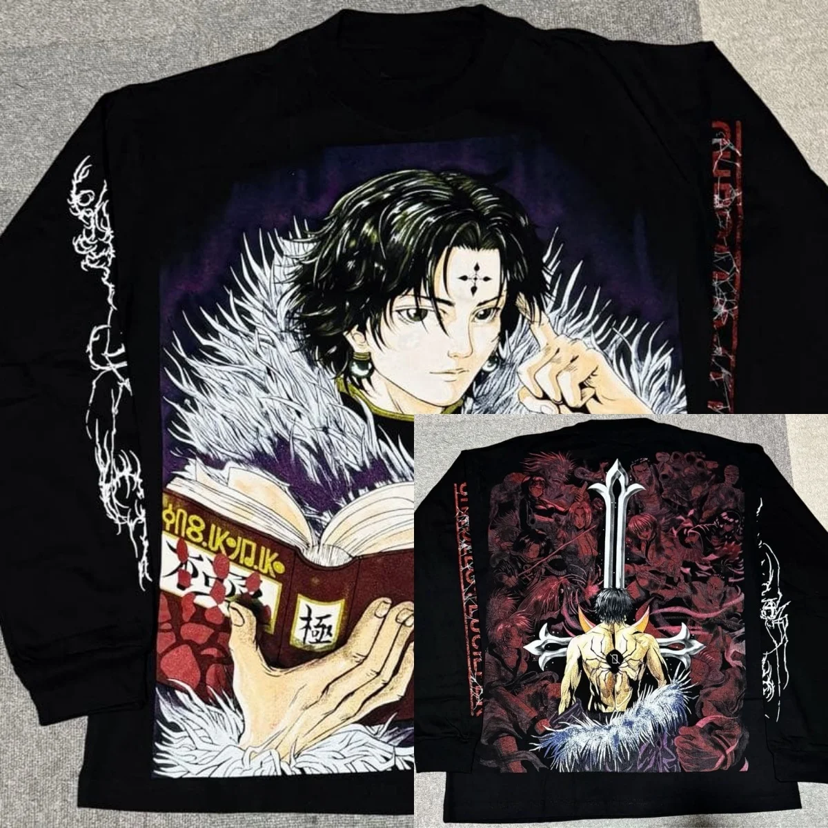 Hunter X Hunter Chrollo Lucilfer Y2K Aesthetics Grafik-Sweatshirt mit Rundhalsausschnitt für Männer und Frauen, Vintage Y2K Streetwear Pullover – Detail 2