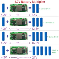 25W Mini Size High-power 2-5Cell Battery Multiplier 3.7V 4.2V to 8.4V 12.6V 16.8V 21V DC-DC Boost Converter Module 5V 12V 15 24V