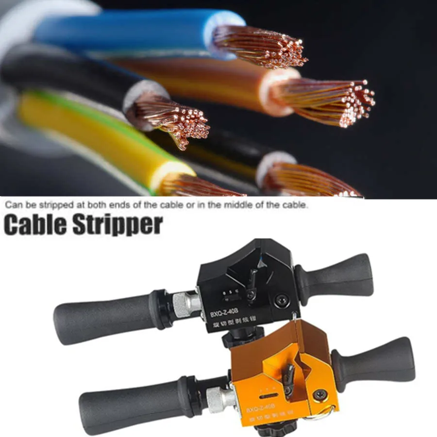 

Manual Wire Stripper Machine Rotary Cutting Type Multi-function High-voltage Cable Stripping Knife Insulated Wire Peeling Pliers