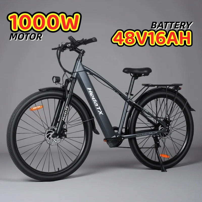 Electric bicycle Hedatx TX1 Adult 1000W 48V16Ah Battery 80km Range Electric Bike 29 Inch All Terrain Tire Mountain Ebike 50 Km/h image 2