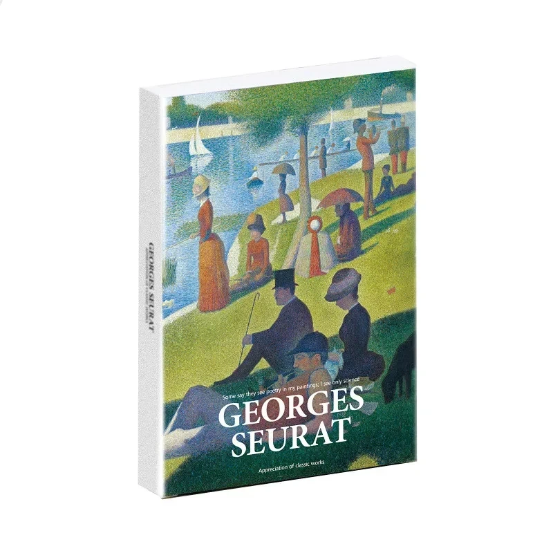 30Pcs France Artist Georges Seurat Artwork Postcards INS Style Gift Message Wish Greeting Card For DIY Wall Sticker Decoration