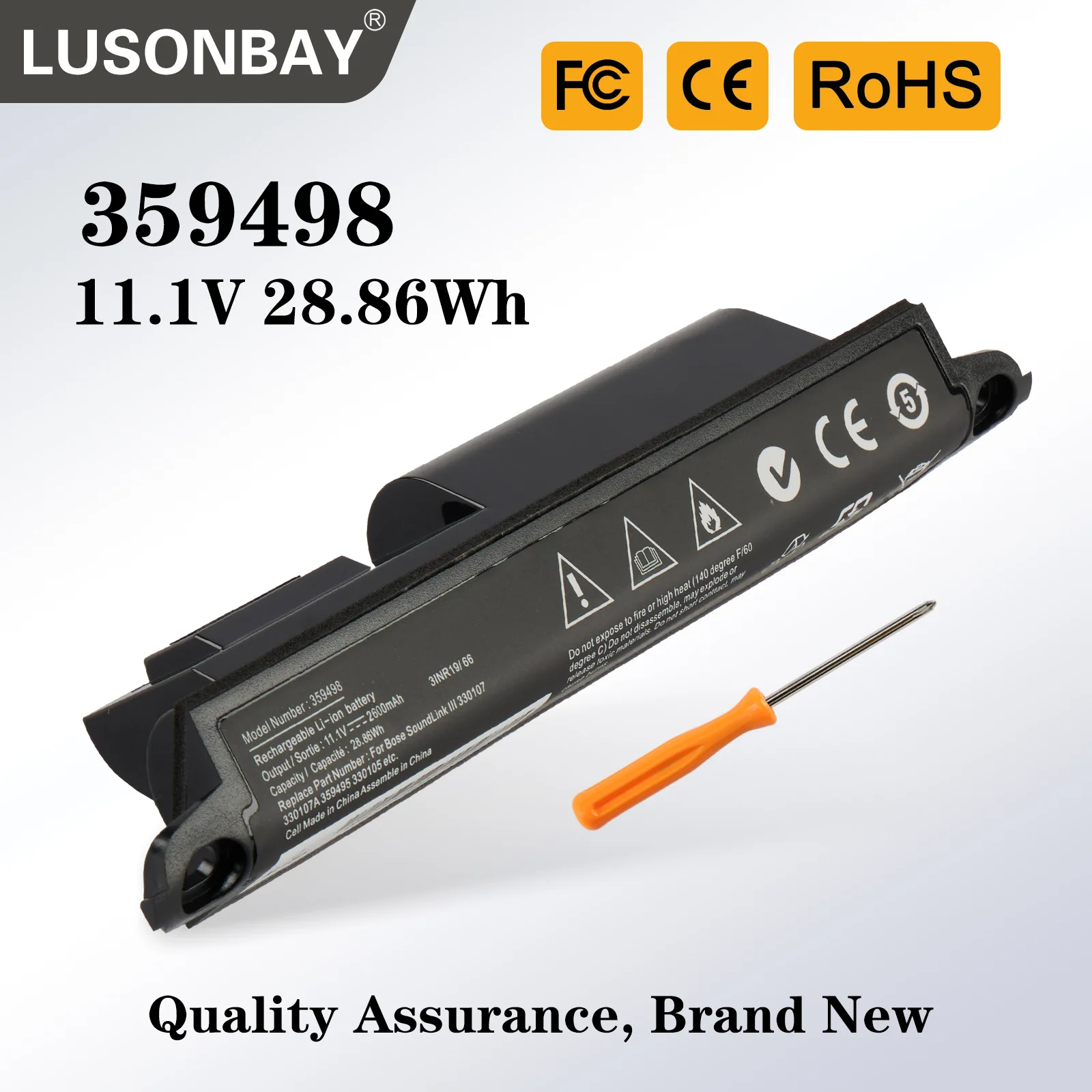 

LUSONBAY 359498 Battery For Bose SoundLink III 330107A 359495 330105 412540 414255 For soundlink Bluetooth Speaker II 404600