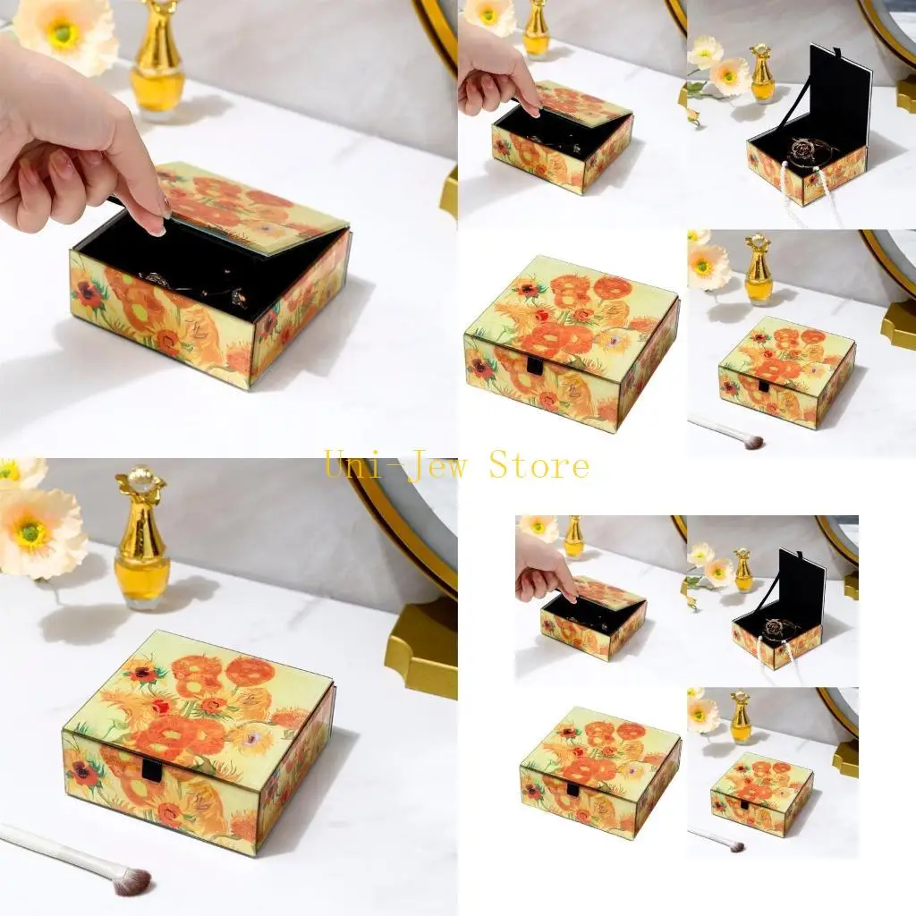 

40 ГБ держатель для ювелирных изделий с цветами, витрина для сережек, коробка для хранения колец, органайзер для ожерелья, чехол