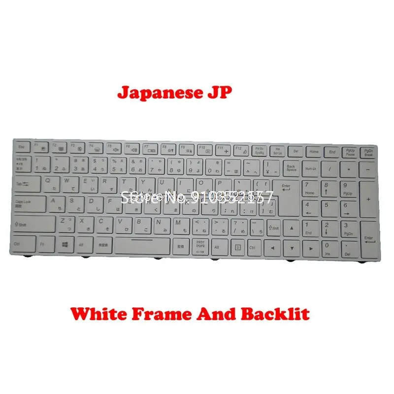 

JP Keyboard For CLEVO N250 CVM15F20J0J4308 6-80-N7500-210-1 CVM15F30J0-4301 CVM15F30J0-430 CVM15F20J0J4303 6-80-N2520-210-1 New