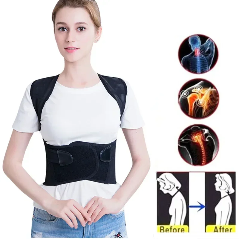 Adjustable Support Brace Correction Humpback Back Belt Posture Corrector Spine Back Shoulder Support Corrector Band Pain Relief