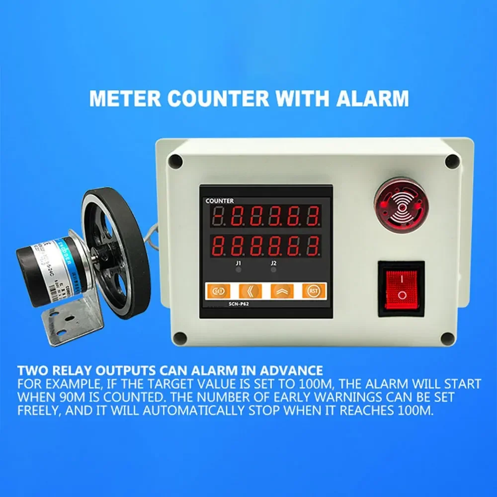 Smart length meter Roller type electric cable electronic digital display With controller Length up and down counter SCN-P61